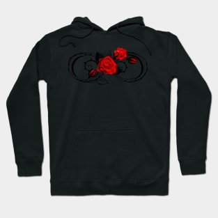 Infinity outline symbol with rose Hoodie